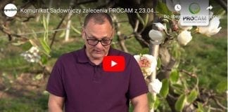 Komunikat Sadowniczy zalecenia PROCAM z 23.04.2019