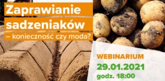 Zaprawianie sadzeniaków. Konieczność czy moda? Zaproszenie na webinarium 29.01.2021