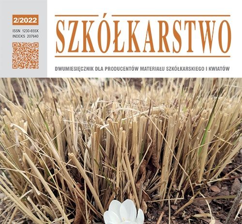 Szkółkarstwo 2/2022 Szkółkarstwo nr 2/2022 - okładka