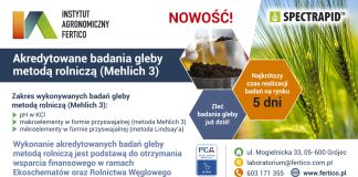 Akredytowane badania gleby metodą rolniczą (Mehlich 3) w Instytucie Agronomicznym Fertico